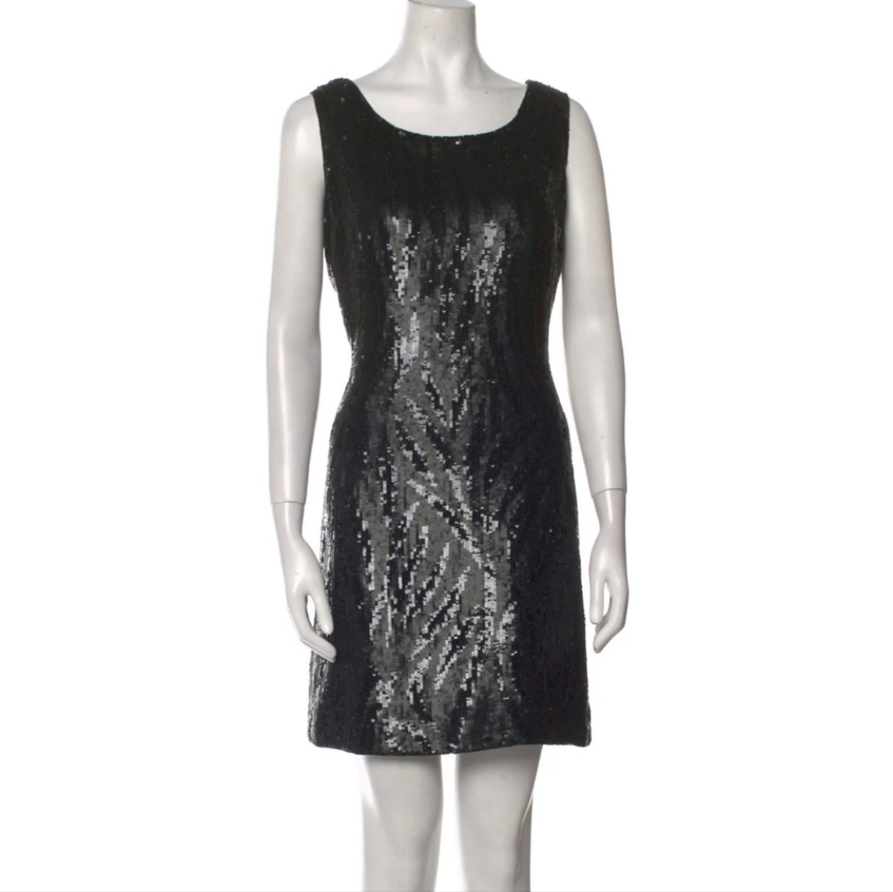 ESCADA Couture Mini Sequin Silk Dress Size 4 (EU 34)